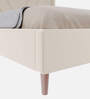 Olivia Velvet  King Size Bed in Beige  Colour