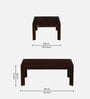 Olovi Sheesham Wood Coffee Table In Scratch Resistant Walnut Finish
