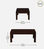 Olovi Sheesham Wood Coffee Table In Scratch Resistant Walnut Finish