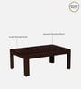 Olovi Sheesham Wood Coffee Table In Scratch Resistant Walnut Finish
