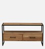 Olson Oak Wood TV Unit In Natural Finish With Storage