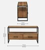 Olson Oak Wood TV Unit In Natural Finish With Storage
