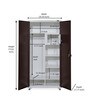 Olymipia Metal 2 Door Wardrobe in Brown & White Finish