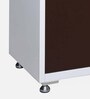 Olymipia Metal 2 Door Wardrobe in Brown & White Finish