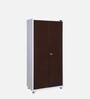 Olymipia Metal 2 Door Wardrobe in Brown & White Finish