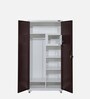 Olymipia Metal 2 Door Wardrobe in Brown & White Finish