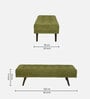 Olympia Fabric Bench in Olive Green Colour