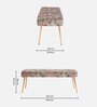 Olympia Velvet Bench in Multiprint Colour