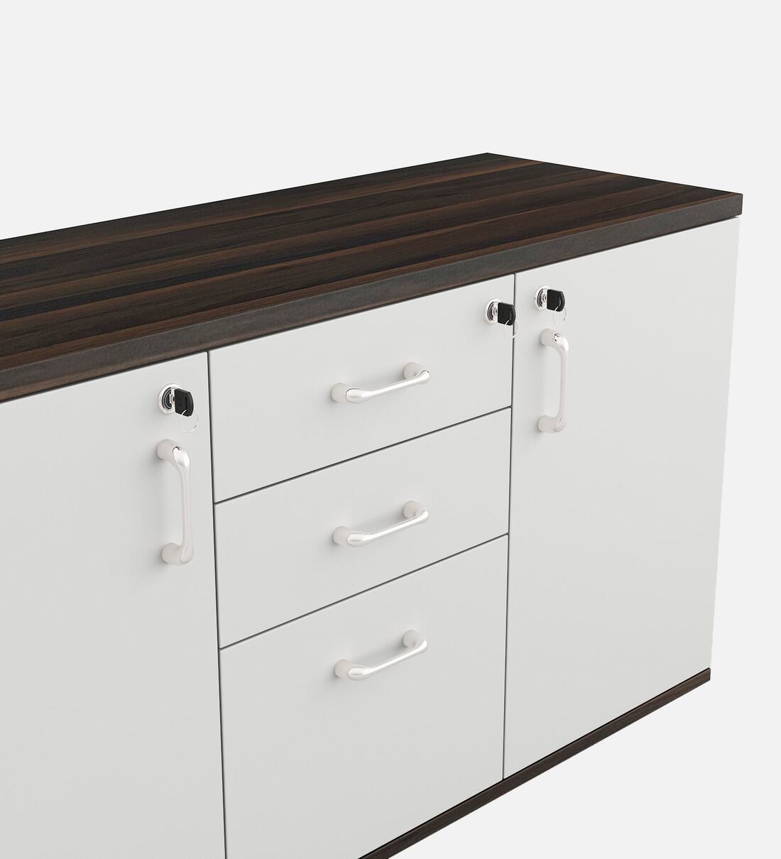 Omega File Cabinet In Dark Oak Light Oak Finish