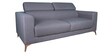 Omega Fabric 3 Seater Sofa In Grey Colour With Adjustable Headrest