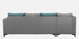 Omega Fabric RHS Section Sofa In Royal Grey & Blue Colour