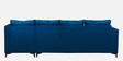 Omega Velvet LHS Sectional Sofa In Blue Colour