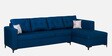 Omega Velvet LHS Sectional Sofa In Blue Colour