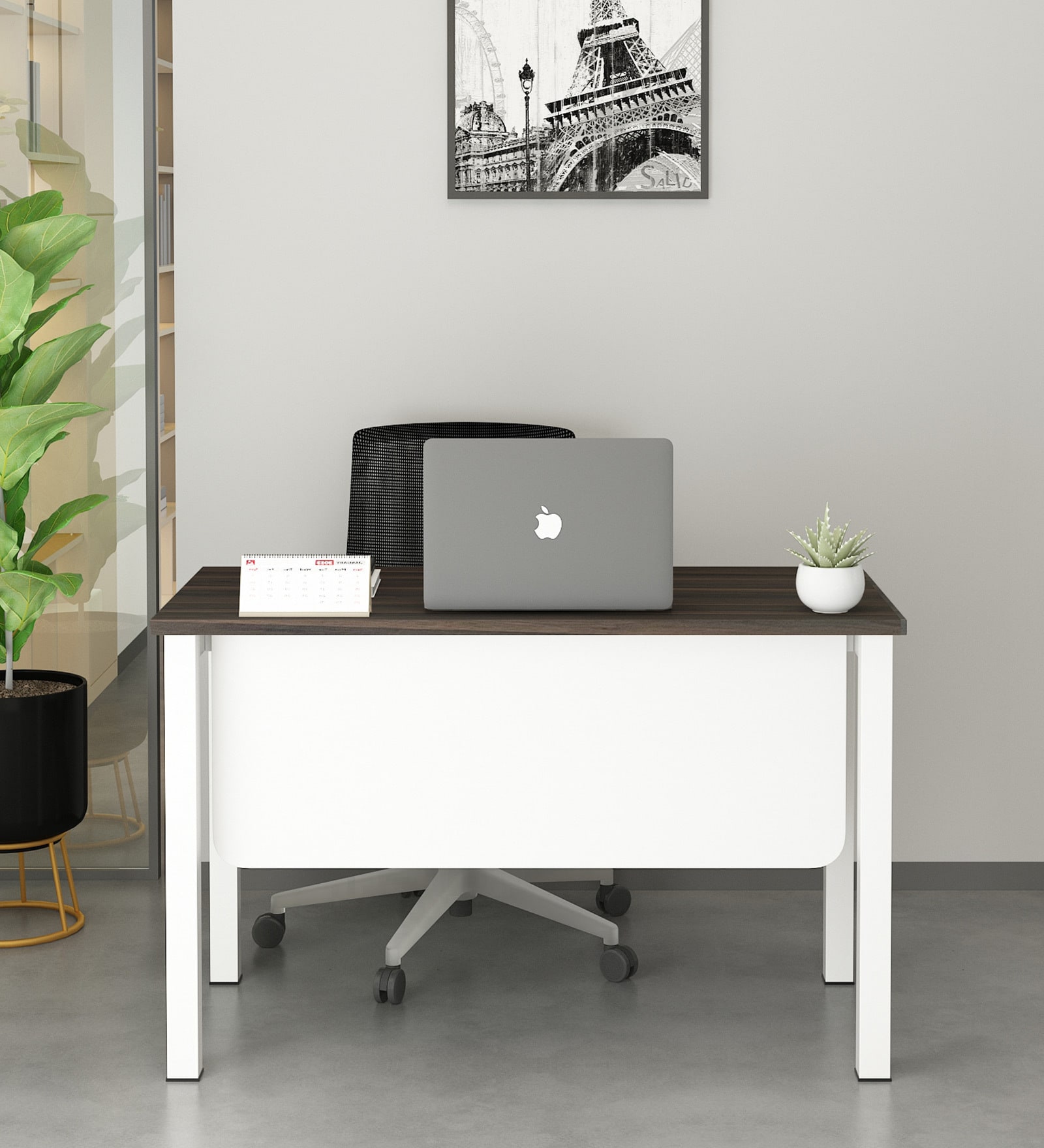 Omega Workstation In Dark Oak & Light Oak Finish