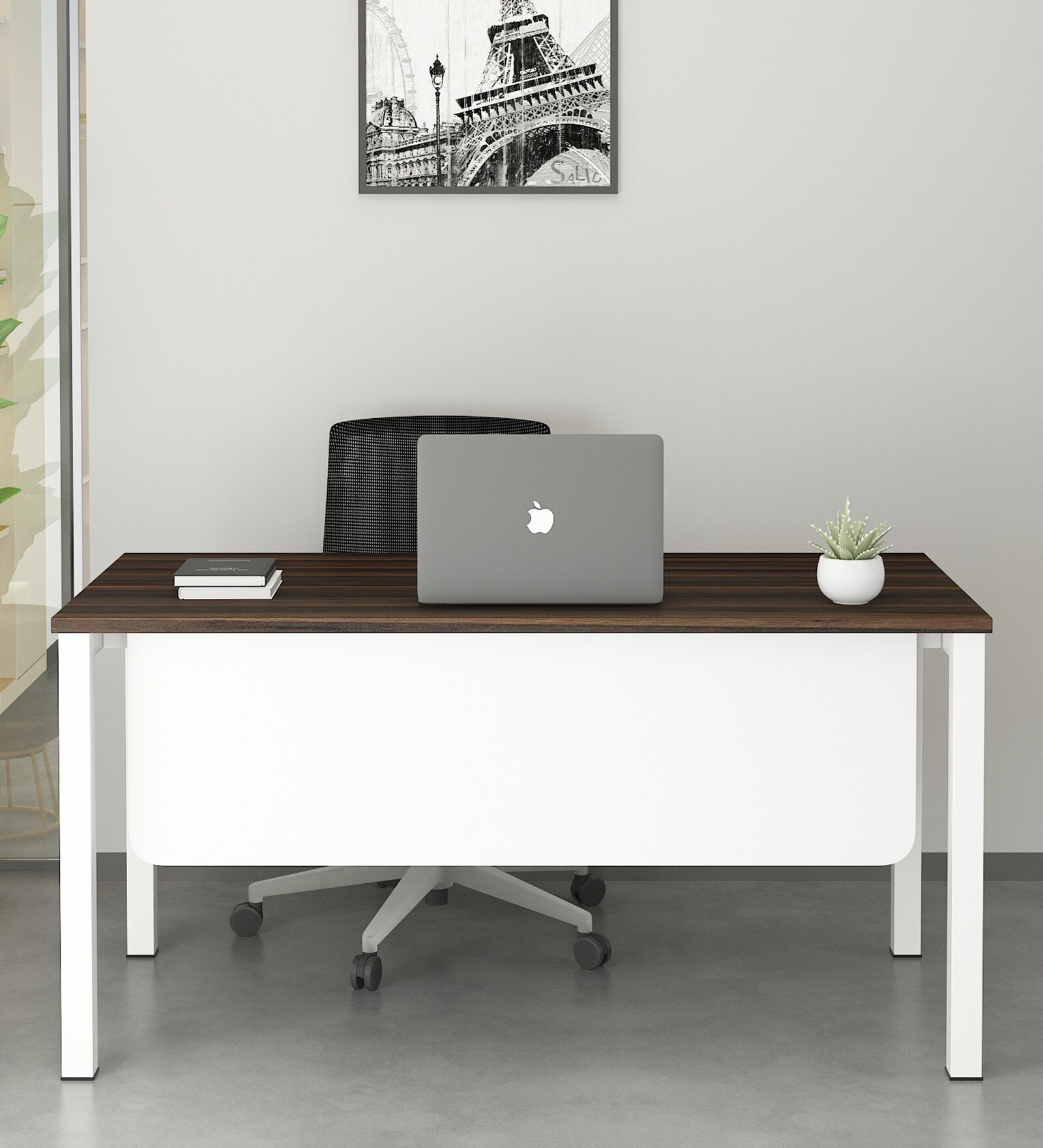 Omega Workstation In Dark Oak & Light Oak Finish