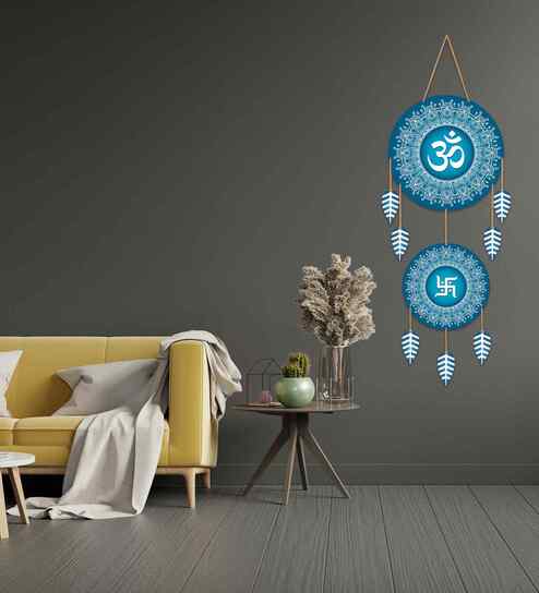 Om Swastik Dreamcatcher Spiritual Wooden Wall Hanging