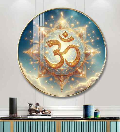 Om Symbol Acrylic Round Wall Art