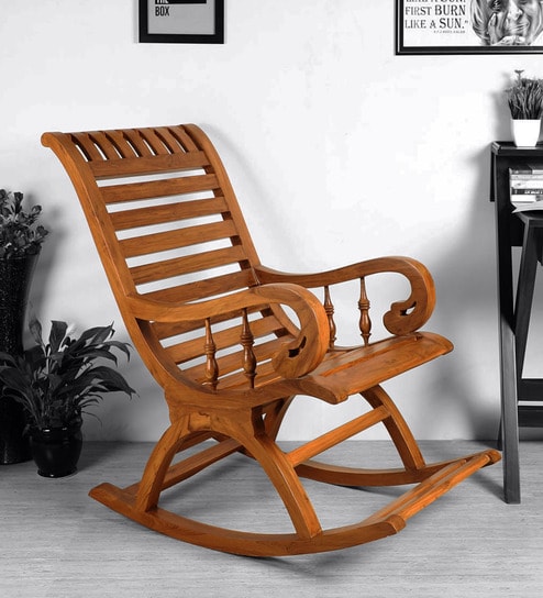 Omaha Rocking Chair in Teak Gold Finish