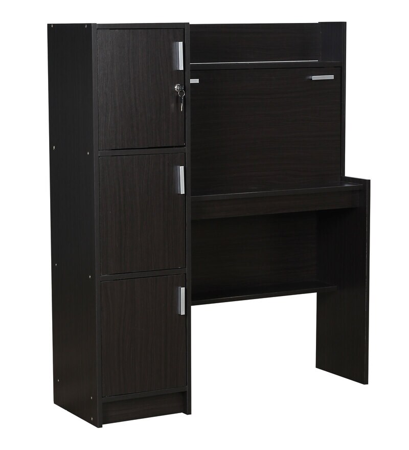 Buy Omura Hutch Table With In Wenge Finish By Mintwud Online Hutch Desks Study