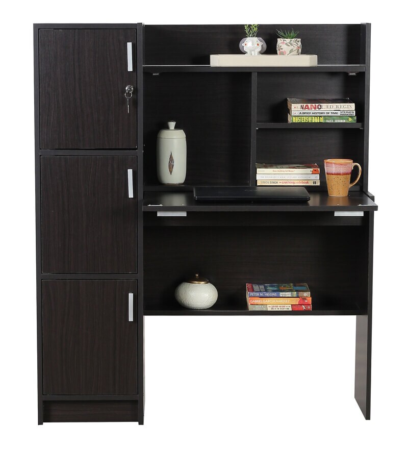 Buy Omura Hutch Table With In Wenge Finish By Mintwud Online Hutch Desks Study