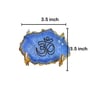 OM Metal Holder with Blue Agate