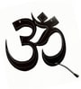 Om Symbol Medium Brown Engineered Wood Wall Art With LED Light