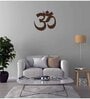 Om Symbol Medium Brown Engineered Wood Wall Art With LED Light