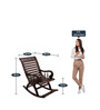 Omaha Rocking Chair in Brown Colour
