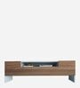 Omega TV Console for TVs in White & Walnut Finish for TVs up to 55"