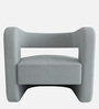 Omi Velvet Lounge Chair in Cool Grey Colour