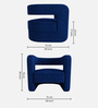 Omi Velvet Lounge Chair in Midnight Blue Colour