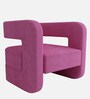 Omi Velvet Lounge Chair in Pink Colour Omi Velvet Lounge Chair in Pink Colour
