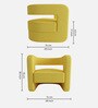 Omi Velvet Lounge Chair in Yellow Colour Omi Velvet Lounge Chair in Yellow Colour