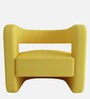 Omi Velvet Lounge Chair in Yellow Colour Omi Velvet Lounge Chair in Yellow Colour