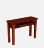 Omsk Sheesham Wood Console Table In Honey Oak Finish