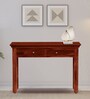 Omsk Sheesham Wood Console Table In Honey Oak Finish
