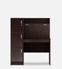 Omura Hutch Desk in Dark Brown Finish