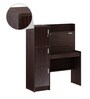 Omura Hutch Desk in Dark Brown Finish