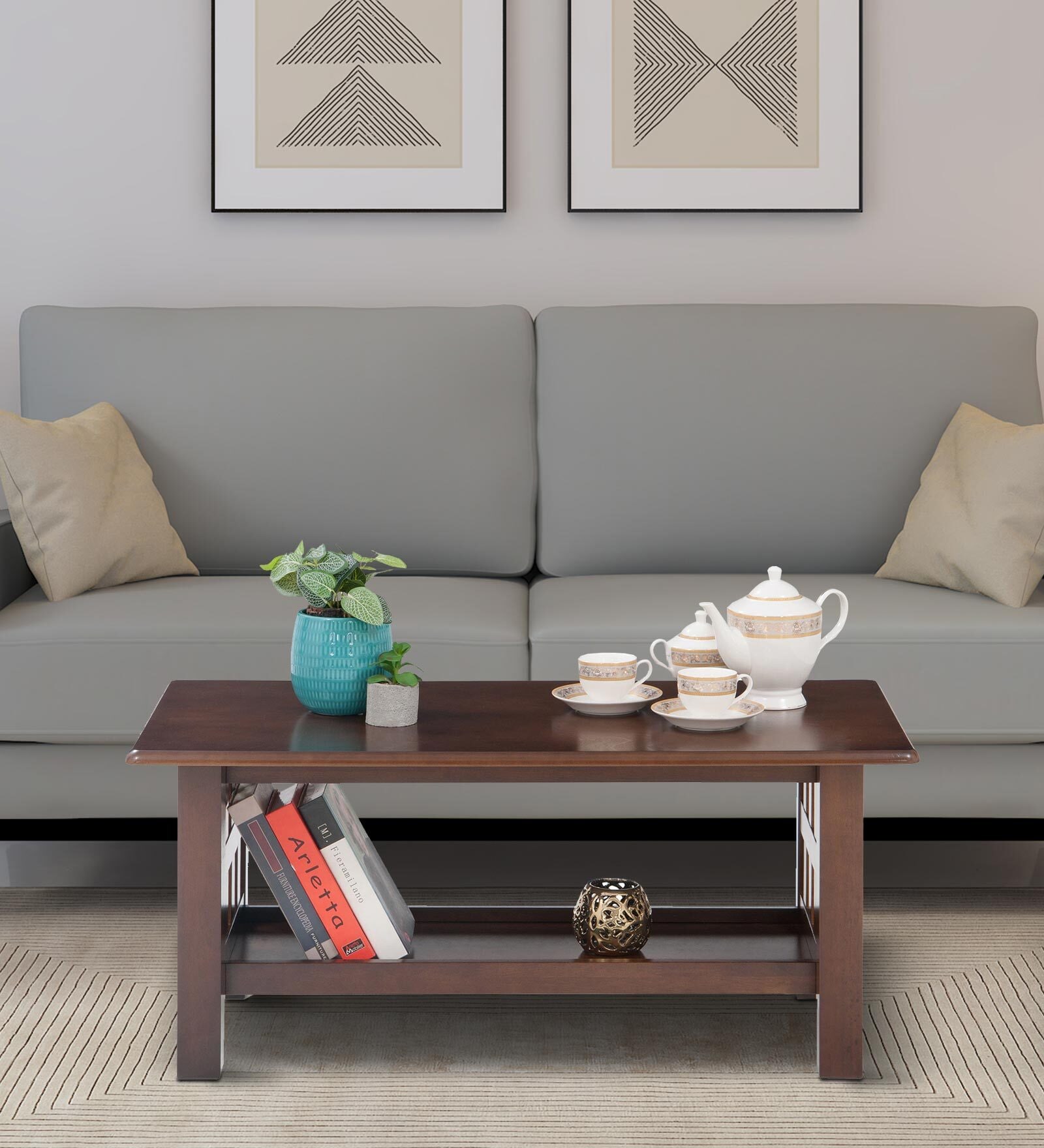 Onyx Coffee Table in Walnut Finish