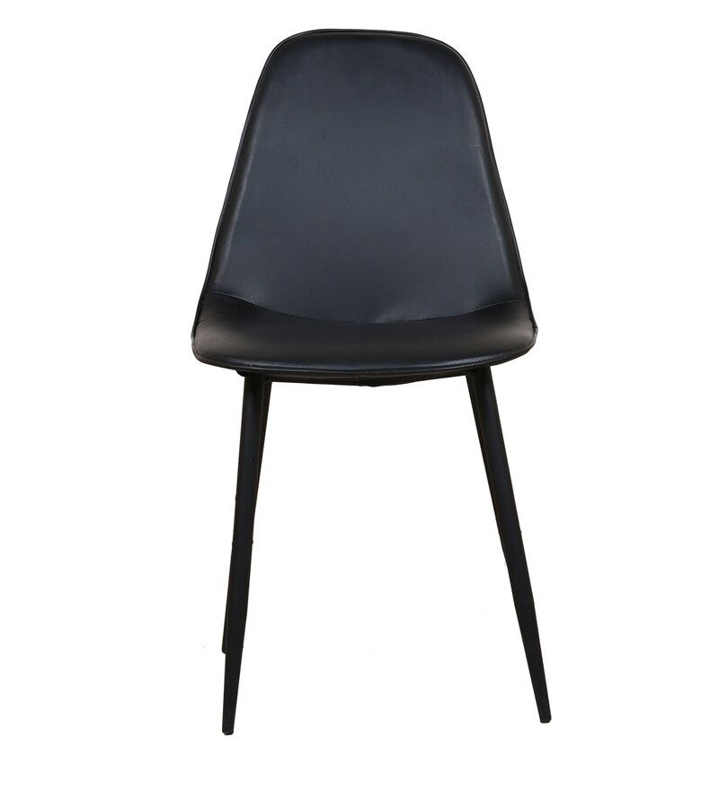 Hash Dining Chair Set Of 2 In Black Colour By Parin