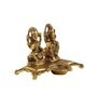 Goddess Laxmi Ganesh Gold Aluminium Diya
