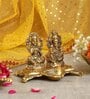 Goddess Laxmi Ganesh Gold Aluminium Diya