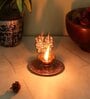 Goddess Laxmi Ganesh Gold Aluminium Diya