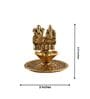 Goddess Laxmi Ganesh Gold Aluminium Diya