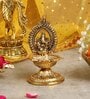 Lord Ganesha Gold Aluminium Diya