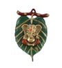 Lord Ganesha Green & Gold Aluminium Wall Hanging
