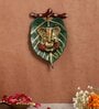 Lord Ganesha Green & Gold Aluminium Wall Hanging