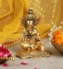 Lord Ganesha Gold Aluminium Idol