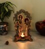 Radha Krishna Gold Aluminium Diya