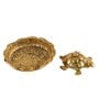 Turtle On Vastu Plate Gold Aluminium Feng Shui